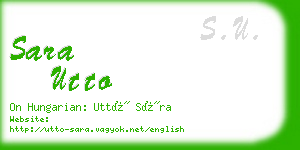 sara utto business card